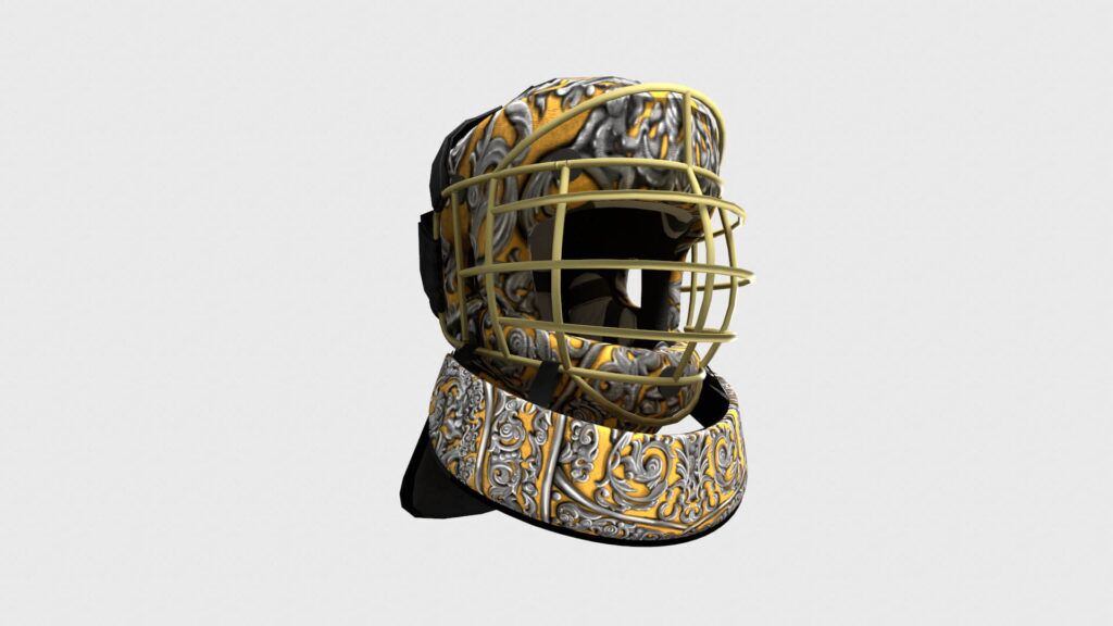 Helmet With Neck Protection Pattern Design