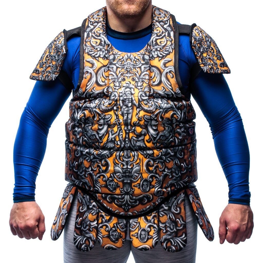 Lightweight Vest With Shoulder Protection "The 16th century" print