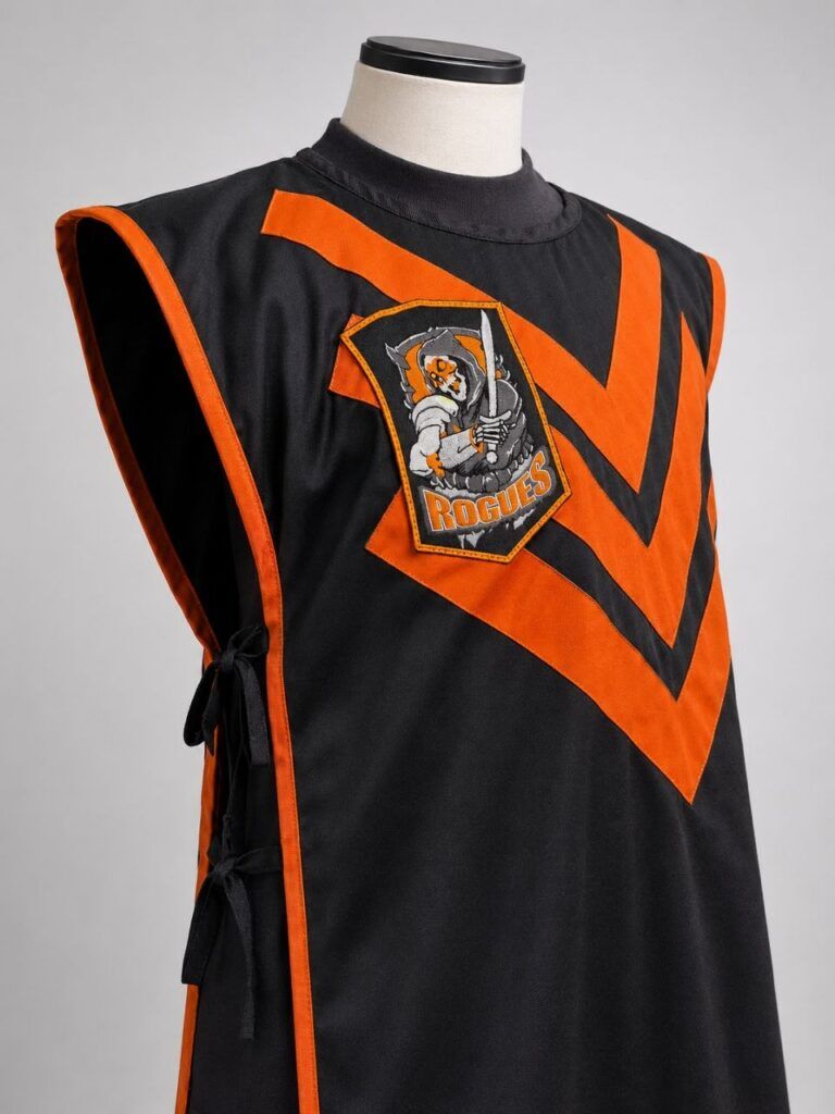 Team tunic poncho style with embroidery logo